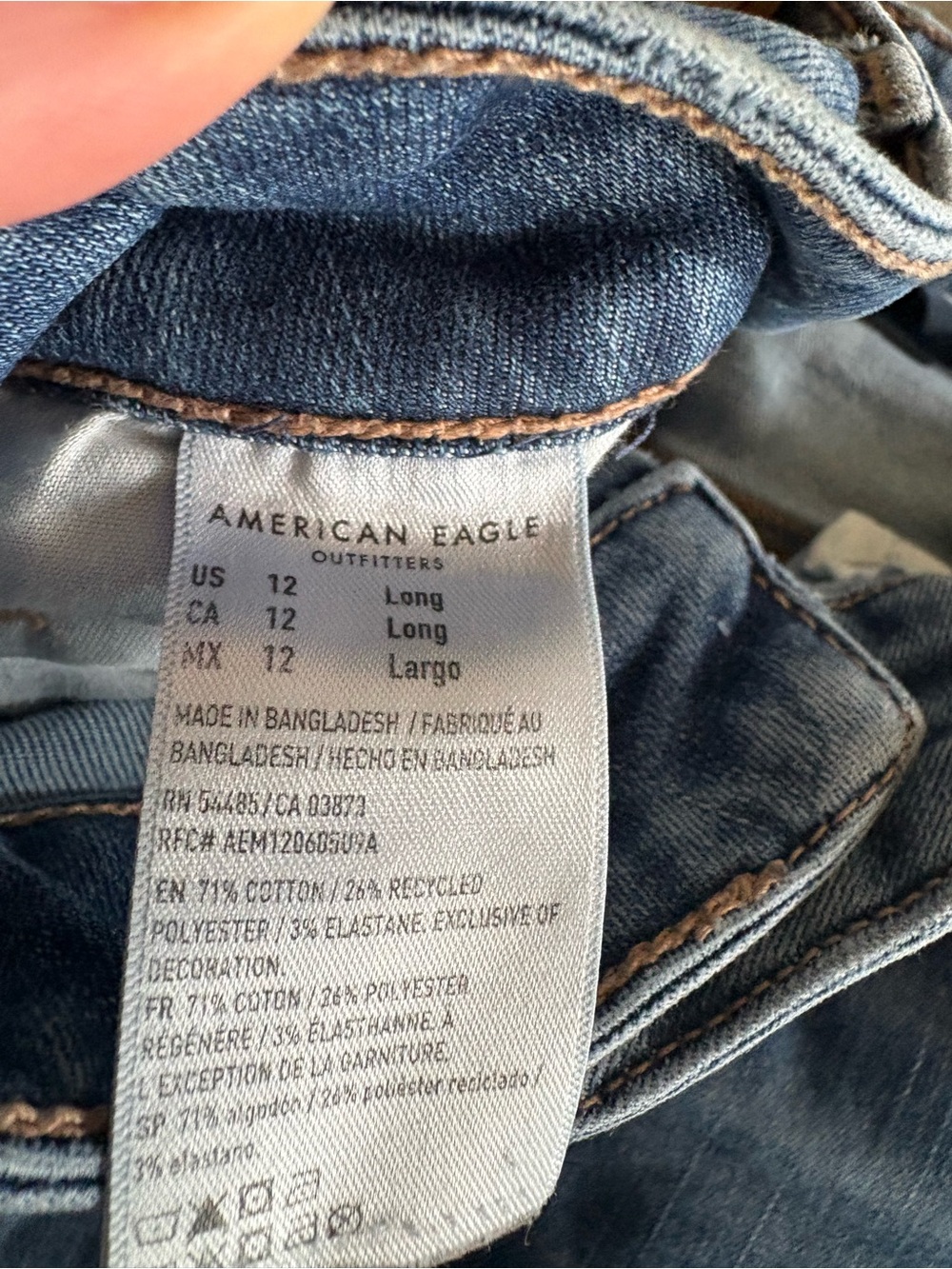 AE Next Level High-Waisted Skinny Kick
Jean Dark Dreams size 12L - Picture 5 of 8